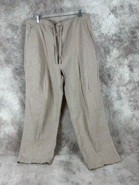 Centro Men's Relaxed Drawstring Linen Pants - XL Resort wear vacation tropical